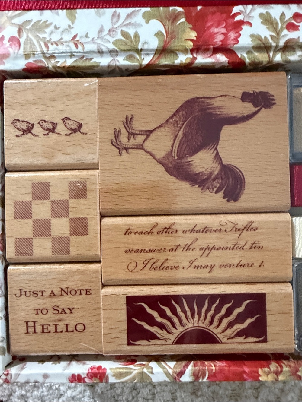 Anna Griffin Rooster Sunrise Rubber Stamp Set - BRAND NEW! - Picture 5 of 6